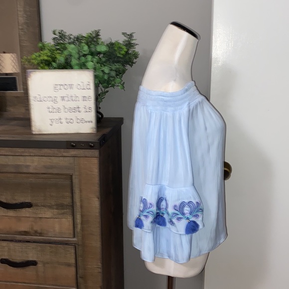 Lilly Pulitzer Tobyn Off the Shoulder top in Blue size XXS - Picture 8 of 13